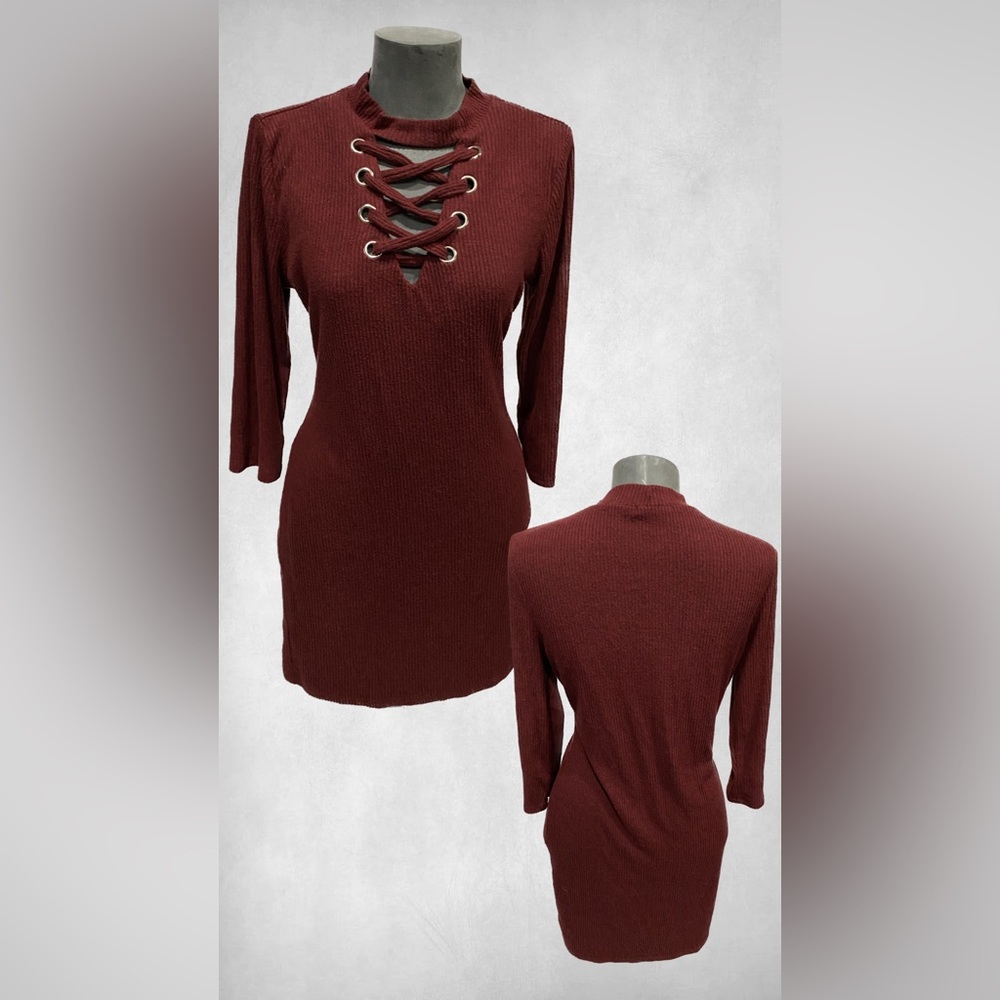 Burgundy dress